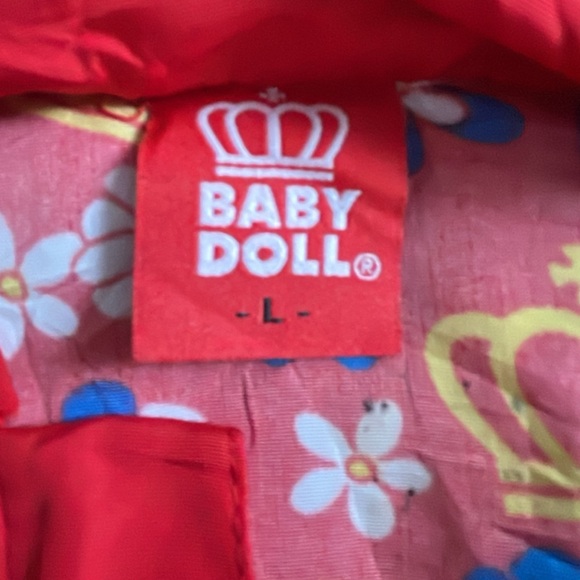 Gyaru Style Red Printed Hooded Zip Jacket Size Large - Picture 2 of 7